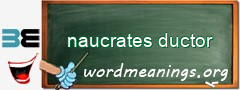 WordMeaning blackboard for naucrates ductor